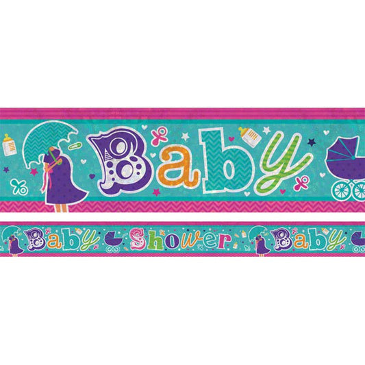 Banner Holographic Baby Shower