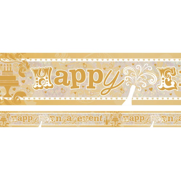 Banner Holographic Happy Engagement