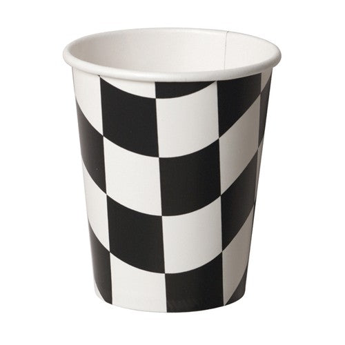 Black & White Check Cups Paper 266ml
