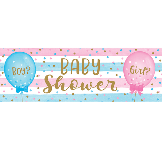 Gender Reveal Balloons Giant Party Banner
