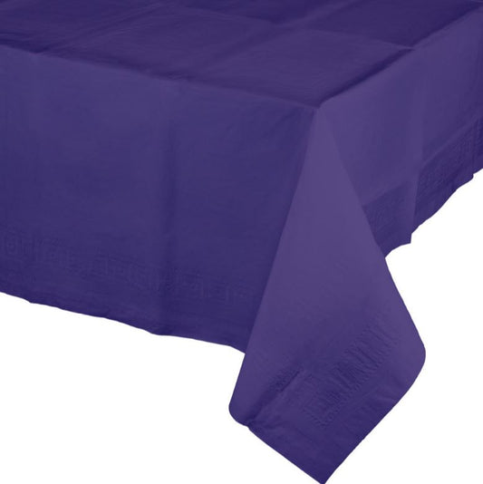 Purple Tablecover Tissue & Plastic Back 137cm x 274cm