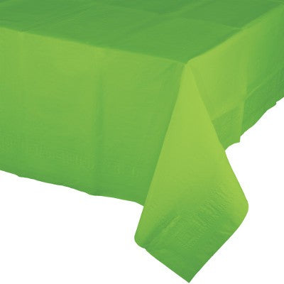 Fresh Lime Tablecover Tissue & Plastic Back 137cm x 274cm