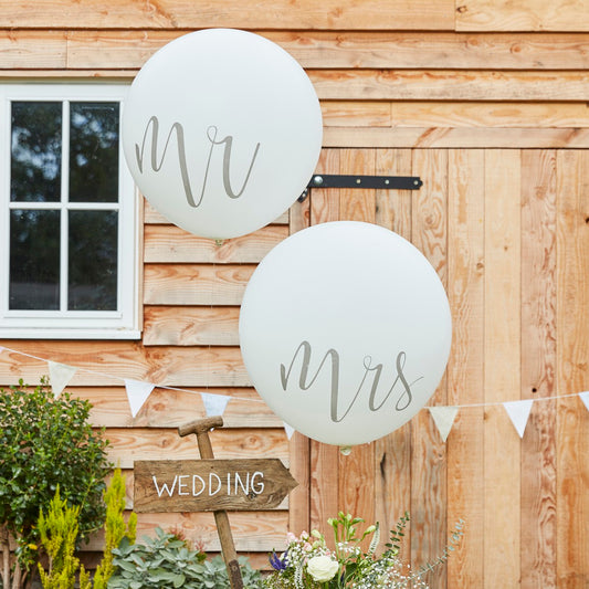 Rustic Country Balloons - 36" - Mr And Mrs