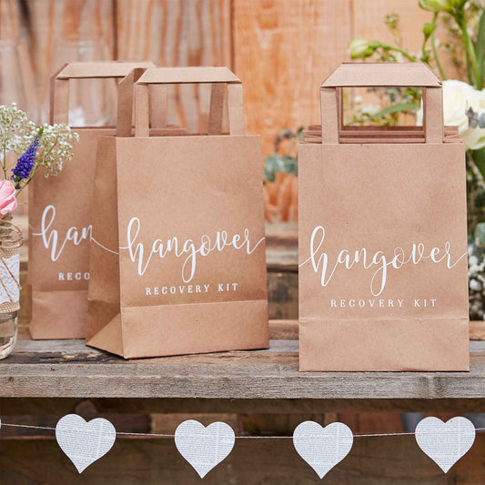 Rustic Country Wedding Hangover Cure Bags