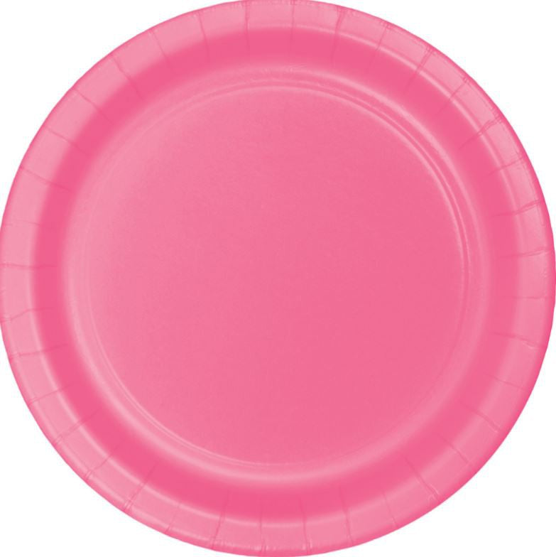 Candy Pink Banquet Plates Paper 26cm