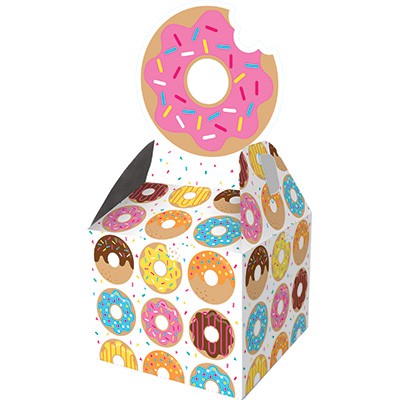 Donut Time Favor Treat Boxes Cardboard 23cm x 9cm