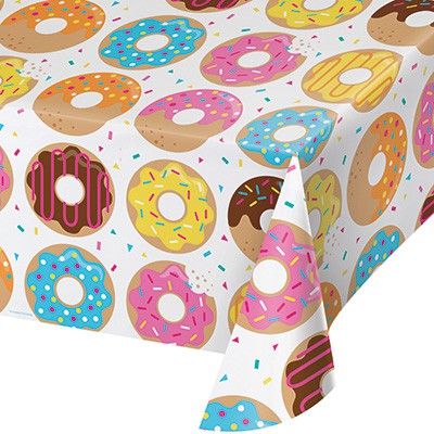 Donut Time Tablecover Plastic All Over Print 137cm x 259cm