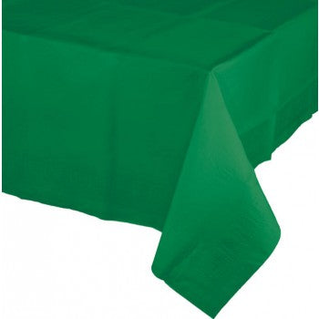 Emerald Green Tablecover Tissue & Plastic Back 137cm x 274cm