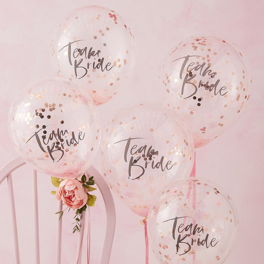 Floral Hen Party Confetti 30cm Balloons Team Bride
