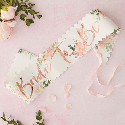 Floral Hen Party Bride To Be Sash