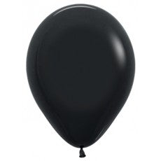 Sempertex 30cm Fashion Black Latex Balloons 080, 25PK