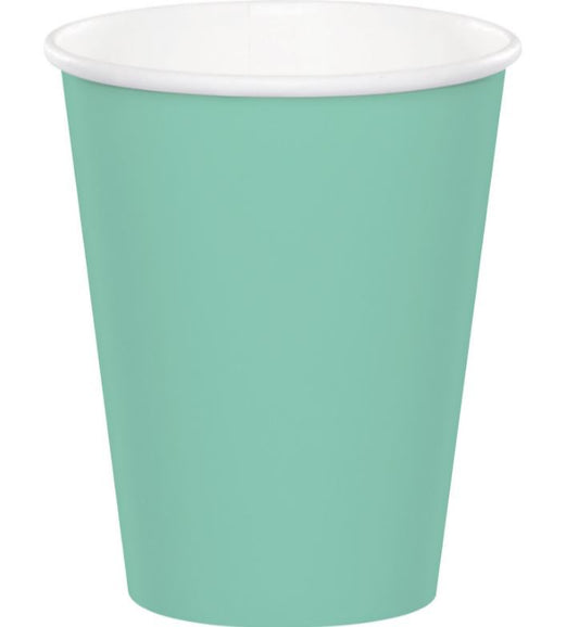 Fresh Mint Green Cups Paper 266ml