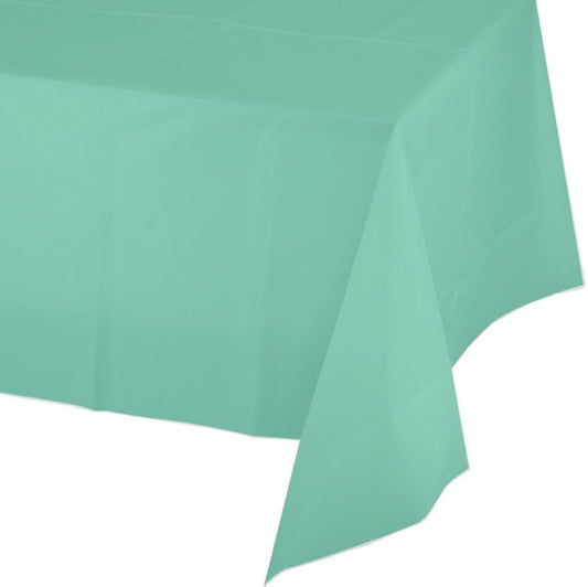 Fresh Mint Green Tablecover Plastic 137cm x 274cm