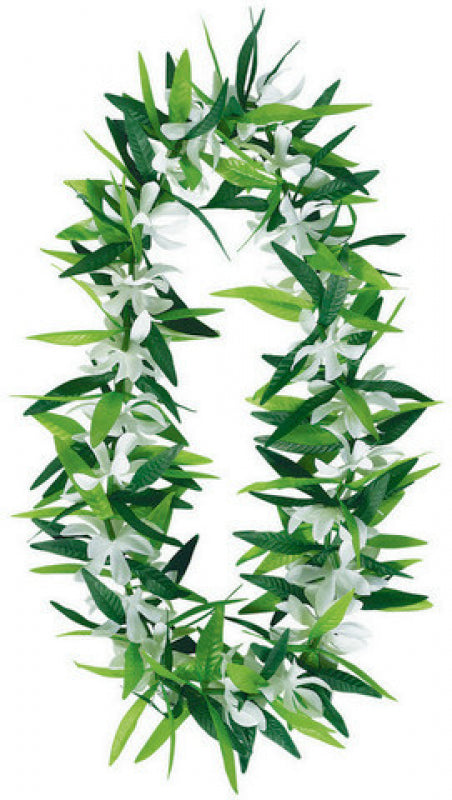 Green Leaf Lei with Flowers