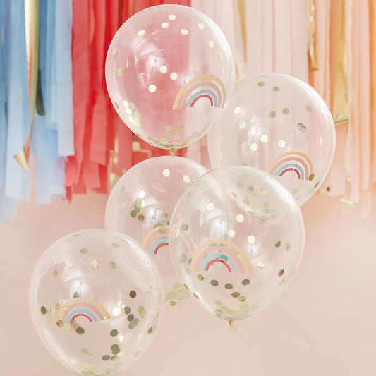 Happy Everything Balloons Rainbow Printed Confetti Filled