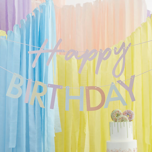 Mix It Up Banner Pastel Happy Birthday