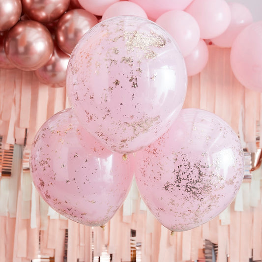 Mix It Up Balloons Double Stuffed Pink & Rose Gold