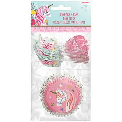 Magical Unicorn Cupcake Cases & Picks Set