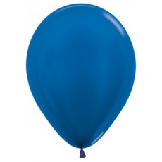 Sempertex 30cm Metallic Blue Latex Balloons 540, 25PK