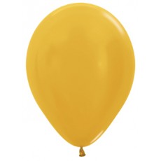 Sempertex 30cm Metallic Gold Latex Balloons 570, 25PK