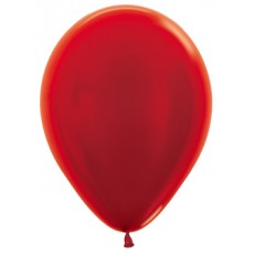 Sempertex 12cm Metallic Red Latex Balloons 515, 50PK