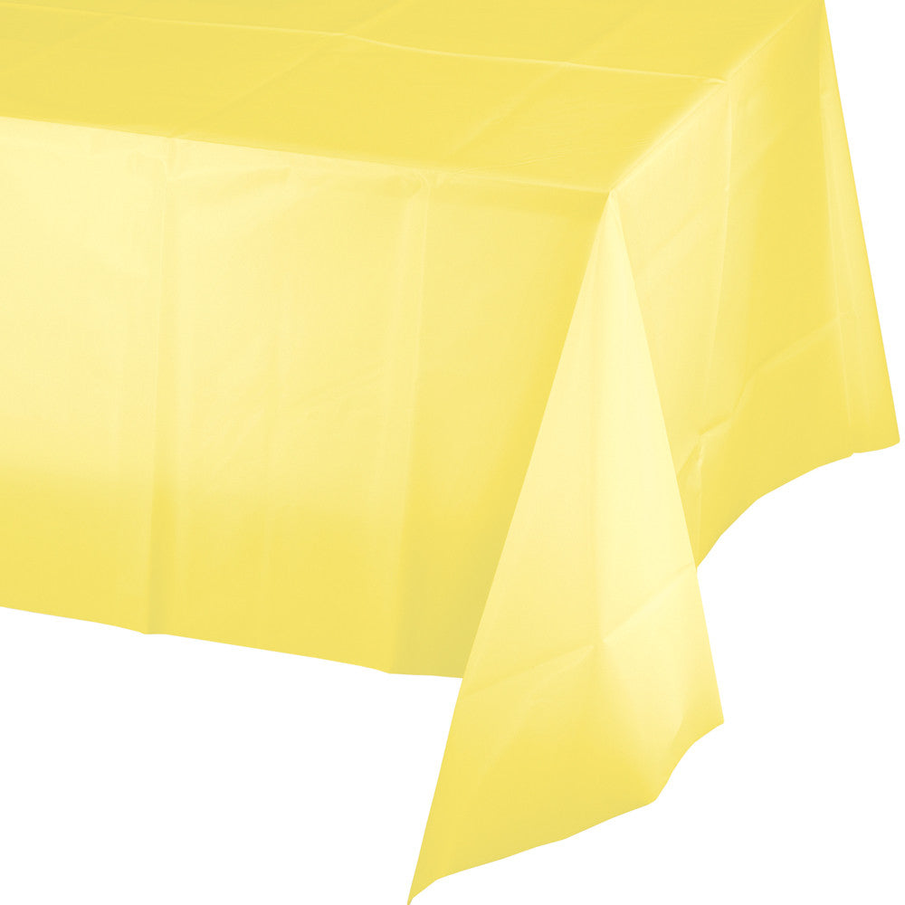 Mimosa Yellow Tablecover Plastic 137cm x 274cm