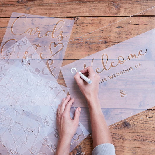 A Touch of Pampas Stencils Wedding