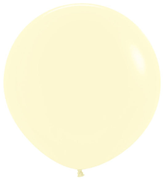 Sempertex 90cm Pastel Matte Yellow Latex Balloons 620, 2PK