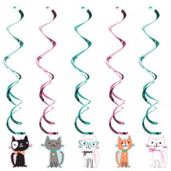Purrfect Party Dizzy Danglers Hanging Swirls 99cm