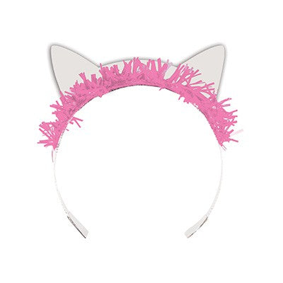 Purrfect Party Tiara's Cat Ears & Tissue Fringe
