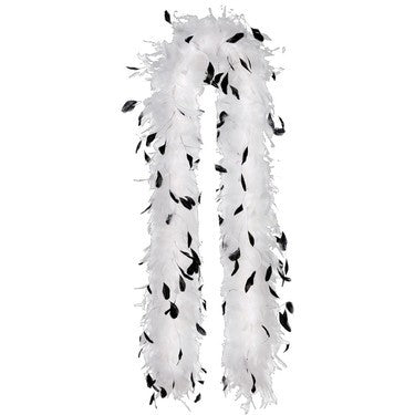 Feather Boa Black and White