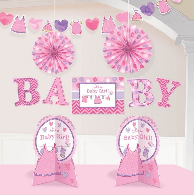 Shower with Love Girl Room Decorations Kit