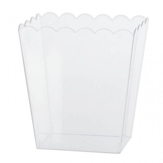 Scalloped Container Plastic Clear Small