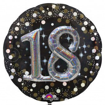 Multi-Balloon Holographic Sparkling Birthday 18 P75