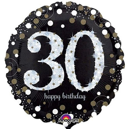 Jumbo Shape Holographic Sparkling Birthday 30 P40