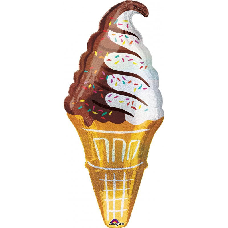 SuperShape Holographic Ice Cream Cone P40