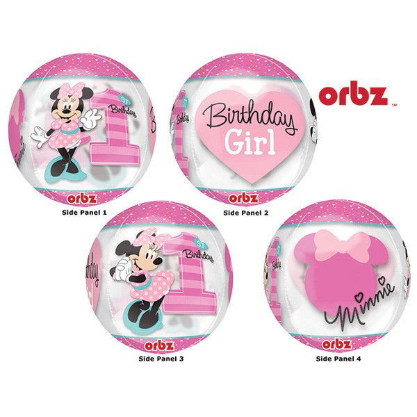 Orbz XL Minnie 1st Birthday Clear G40