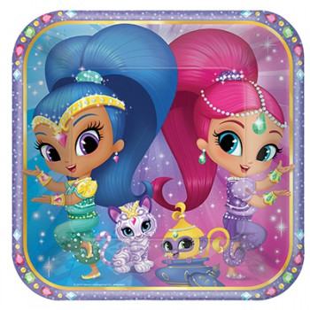 Shimmer and Shine 23cm Square Paper Plates