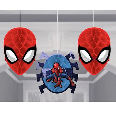Spider-Man Webbed Wonder Honeycomb Decorations - Tissue & Printed Paper