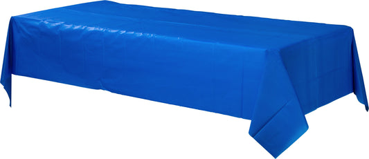 Plastic Rectangular Tablecover-Royal Blue