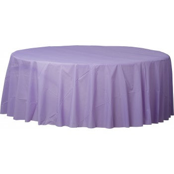 Plastic Round Tablecover-Lavender