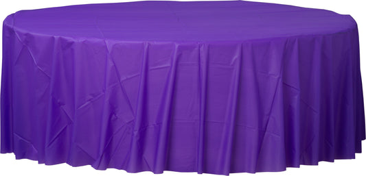 Plastic Round Tablecover-New Purple