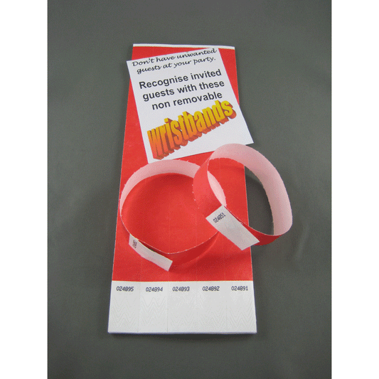Red Wrist Bands Pack of 50