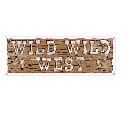 Wild Wild West Western Sign Banner