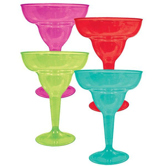 Margarita Glasses Assorted Fiesta Colours