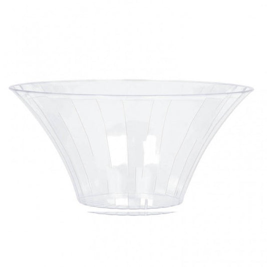 Flared Bowl Plastic Clear Medium 23cm