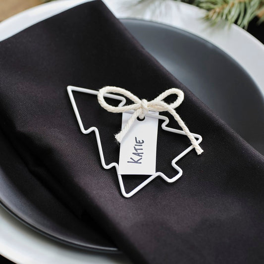 Contemporary Christmas Wire Tree Place Card Holders