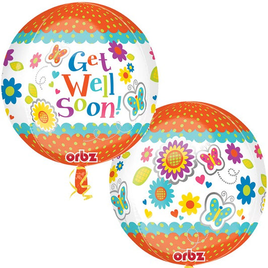 Orbz XL Get Well Soon Floral Butterfly G20
