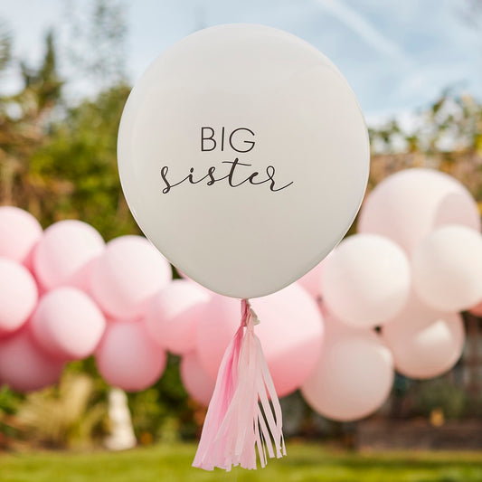 Hello Baby Balloon Big Sister White