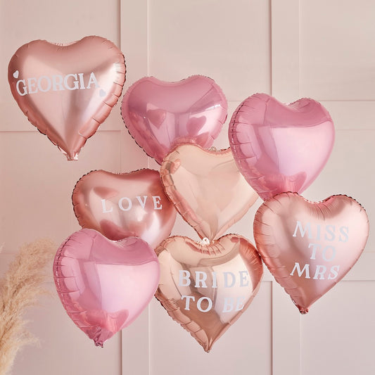 Blush Hen Customisable Balloon Cluster Foil Balloons with Stickers